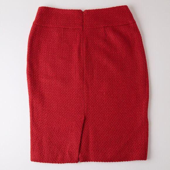 Moulinette Soeurs Pencil Skirt 6 Tweed Classic Boucle Wool Retro Valentines Day - Picture 2 of 9